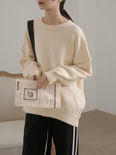 Women Simple Stitching Casual Sweater